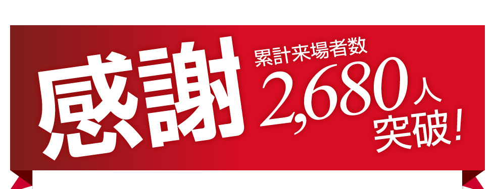 類型来場者数2000人突破！